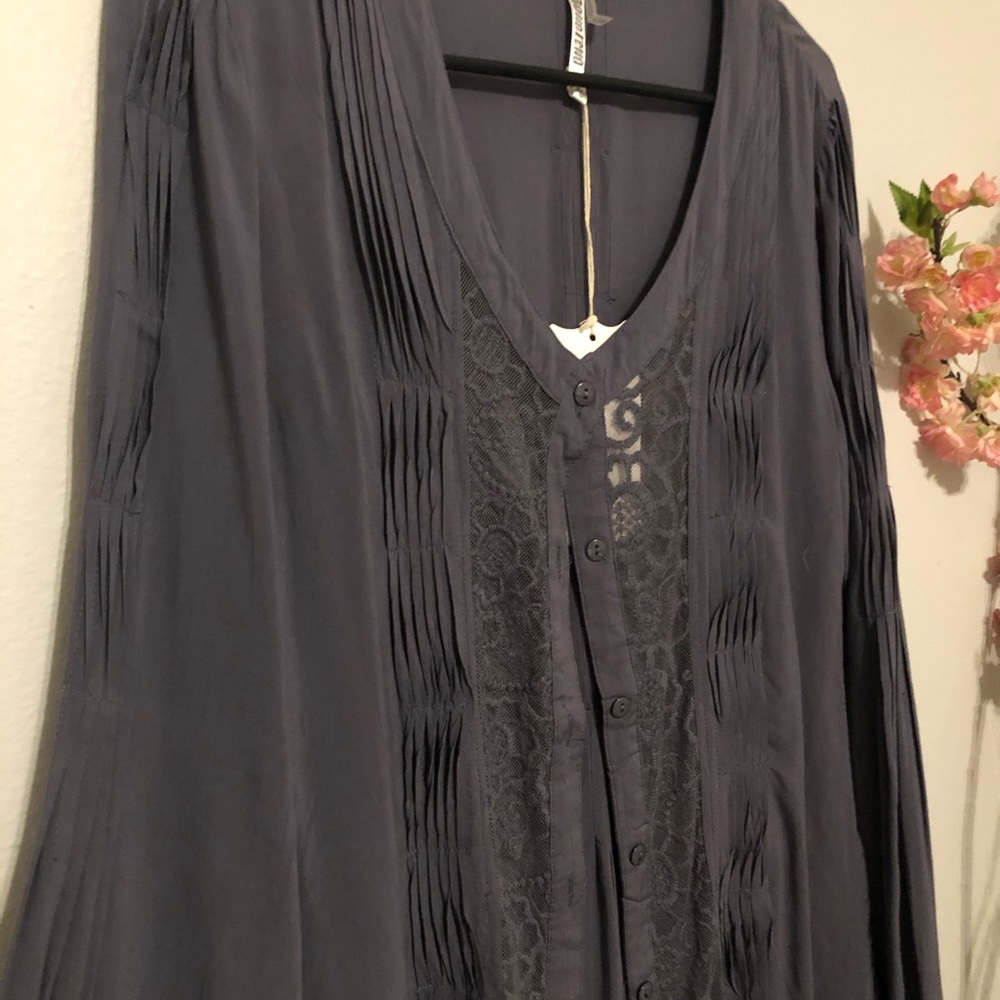Gray long blouse - Picture 3 of 7